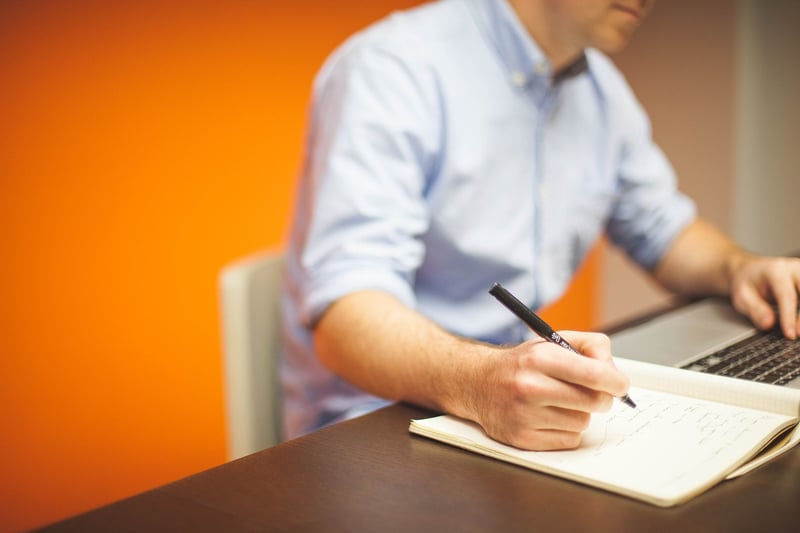 Businessman with laptop